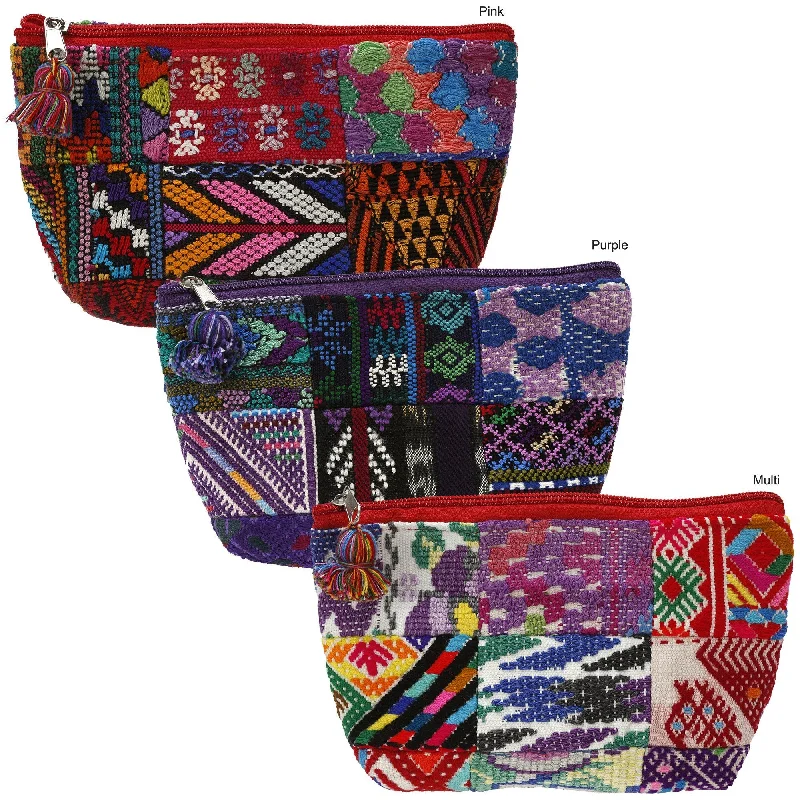 Multi-functional travel backpack with a hidden pocket for valuablesHuipil Patchwork Cosmetic Bag