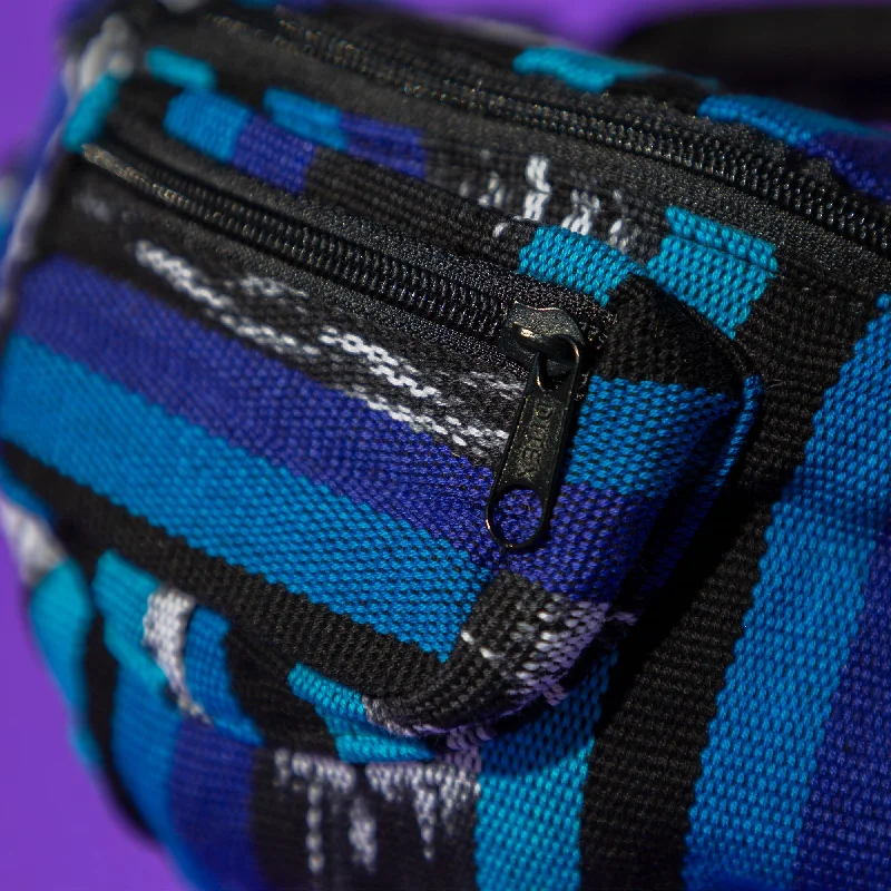 Multi-functional travel backpack with a hidden pocket for valuablesGuatemalan Woven Fanny Pack