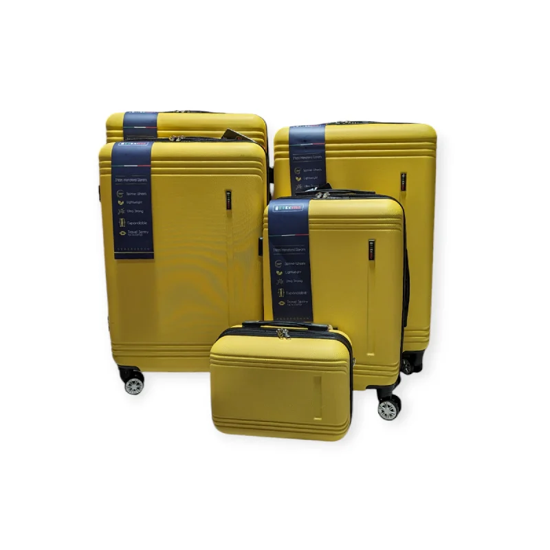 Travel Shoe Bags in Polyester with Ventilation Holes in KhakiElegant Collection Yellow Luggage 5 Piece Set (Beauty case /20/26/28/30") Suitcase Lock Spinner