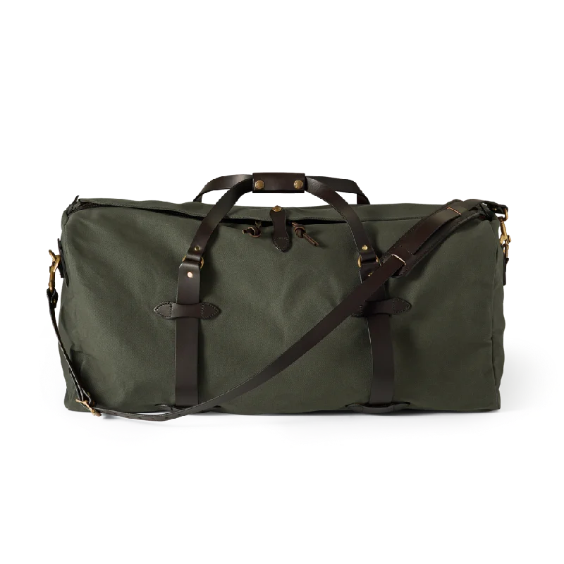 Adjustable Luggage Straps in Pink with Reflective Stripes for Night TravelLarge Rugged Twill Duffel- Otter Green