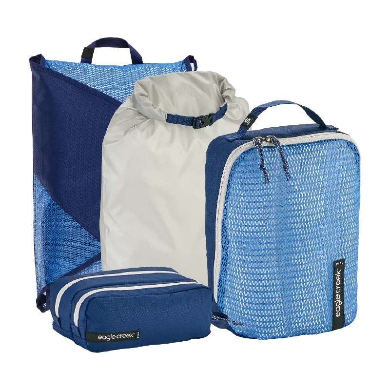 Hanging Travel Toiletry Bags with Multiple Pockets in TealPack-It Weekender Set