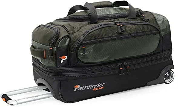 Waterproof Travel Duffel Bag Covers in Black for Protecting Your LuggagePathfinder Gear 26 Inch Rolling Drop Bottom Duffel P3167-xx-26WD