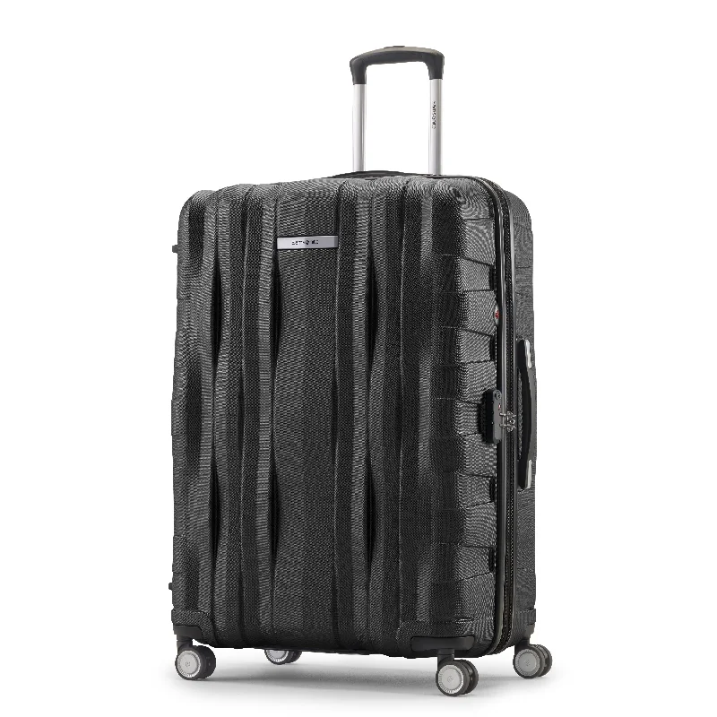 Compression Packing Cubes in Black and White for Saving Luggage SpaceSamsonite Prestige Nxt Spinner Large