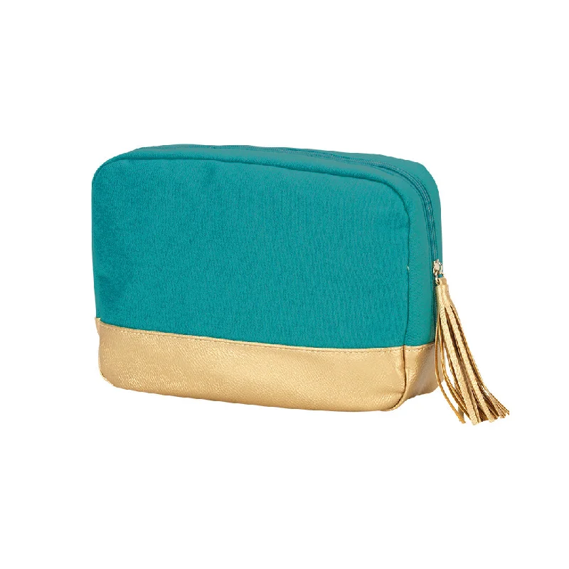 Insulated travel cooler bag for keeping food and drinks freshTeal Cabana Cosmetic Bag