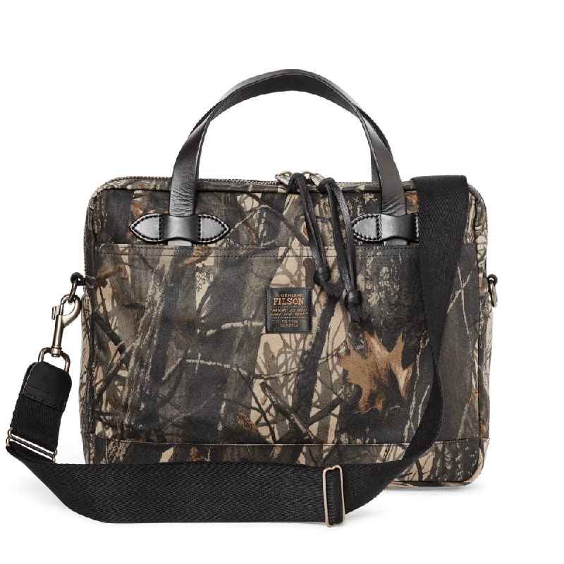 Detachable Travel Bag Shoulder Straps in Beige with Cushioned PadsTin Cloth Compact Briefcase- Realtree Hardwoods Camo