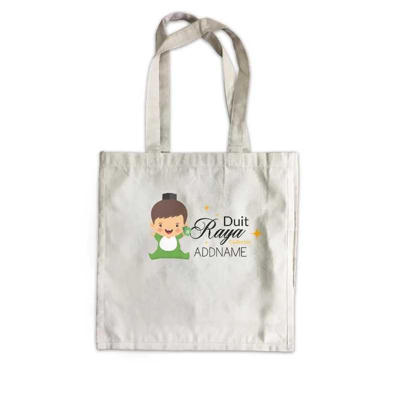 Large Capacity Canvas Tote Bag for Grocery Shopping with Reinforced HandlesDuit Raya Collector Baby Boy Canvas Bag  Personalizable Designs Sweet Character