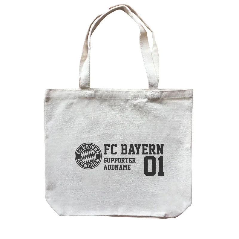 Customizable Canvas Tote Bag for Brand PromotionFC Bayern Football Supporter Accessories Addname Canvas Bag