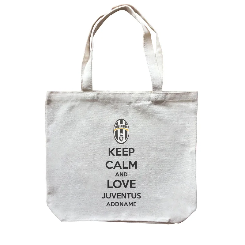 Large Capacity Canvas Tote Bag for Grocery Shopping with Reinforced HandlesJuventus Football Keep Calm And Love Serires Addname Canvas Bag