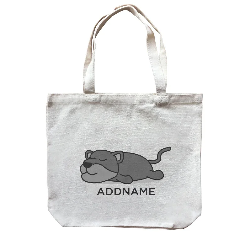 Customizable Canvas Tote Bag for Brand PromotionLazy Black Panther Addname Canvas Bag