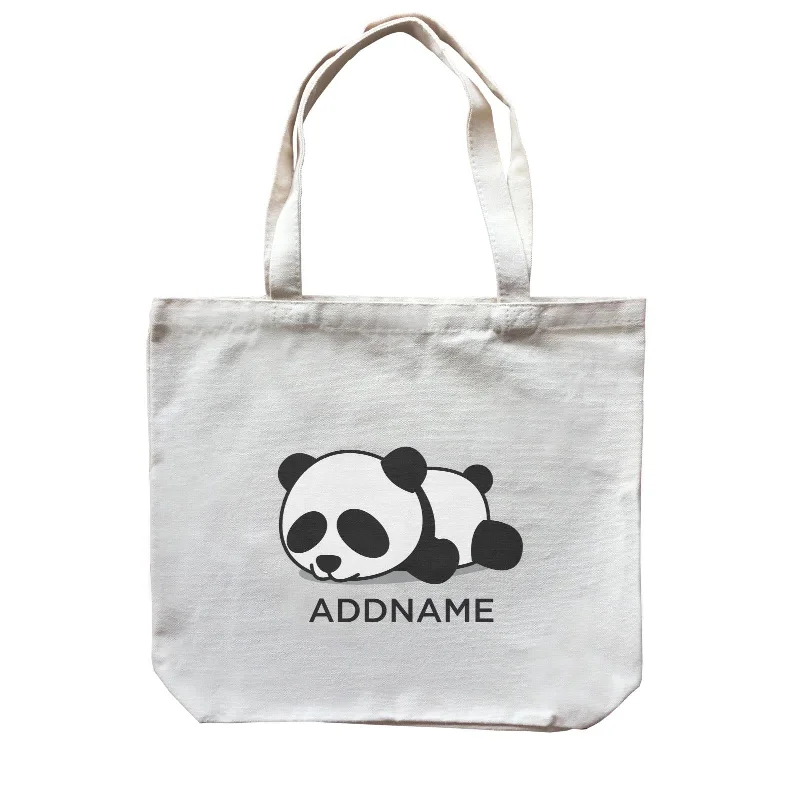 Minimalist Canvas Laptop Bag with Padded Interior for ProtectionLazy Panda Addname Canvas Bag