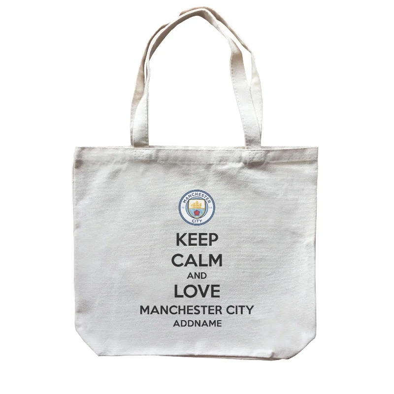 Multicolor Striped Canvas Tote Bag for Beach TripsManchester City Football Keep Calm And Love Series Addname Canvas Bag