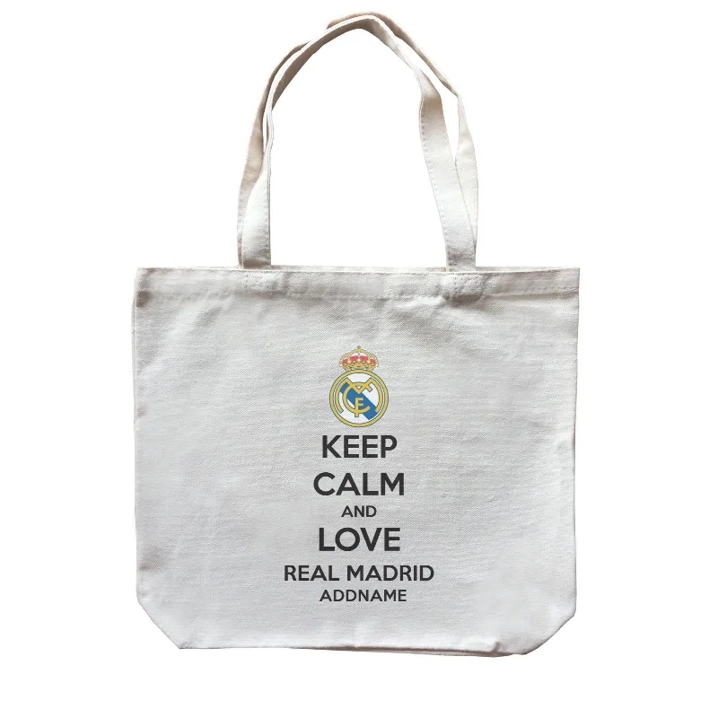 Heavy - Duty Canvas Tool Bag with Multiple Compartments for DIY EnthusiastsReal Madrid Football Keep Calm And Love Series Addname Canvas Bag