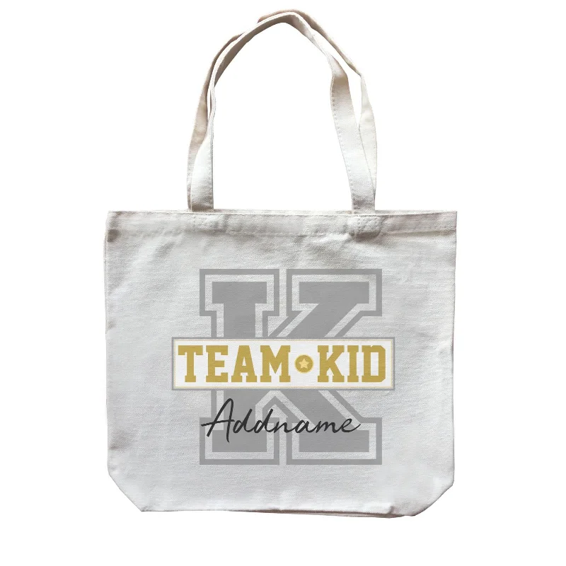 Customizable Canvas Tote Bag for Brand PromotionTeam Kid Addname Canvas Bag