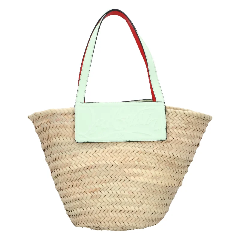 Faux Fur - Trimmed Tote Bag in White for a Cozy Winter LookChristian Louboutin Loubishore Tote Green