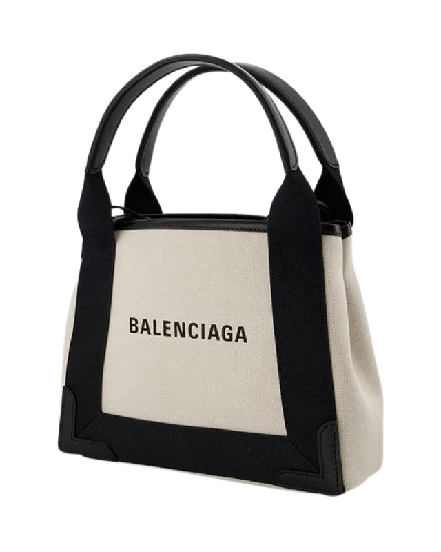 Waterproof Tote Bag in Yellow for Outdoor Activities in Wet WeatherNavy Cabas S Bag - Balenciaga -  Natural/ Black - Canva