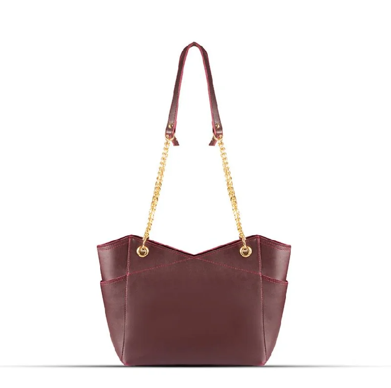 Faux Fur - Trimmed Tote Bag in White for a Cozy Winter LookREENA MAROON