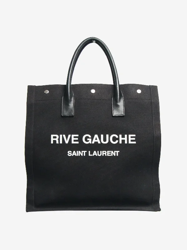 Tote Bag with RFID - Blocking Pocket in Black for Protecting Your Cards and InformationBlack Rive Gauche tote bag