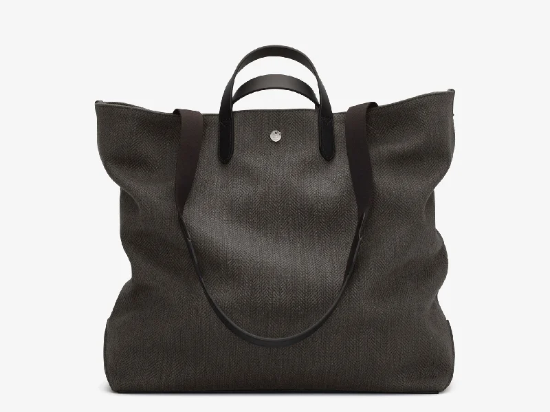 Tote Bag with RFID - Blocking Pocket in Black for Protecting Your Cards and InformationVerve Slate Herringbone/Black