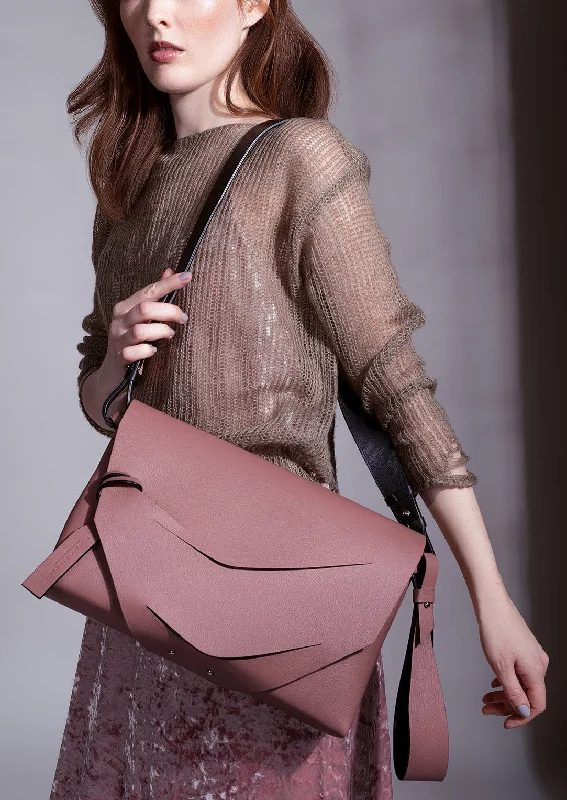 Canvas and Leather Combo Shoulder Bag in Tan for a Rustic LookBoomerang Hybrid Bag - Vintage Mauve