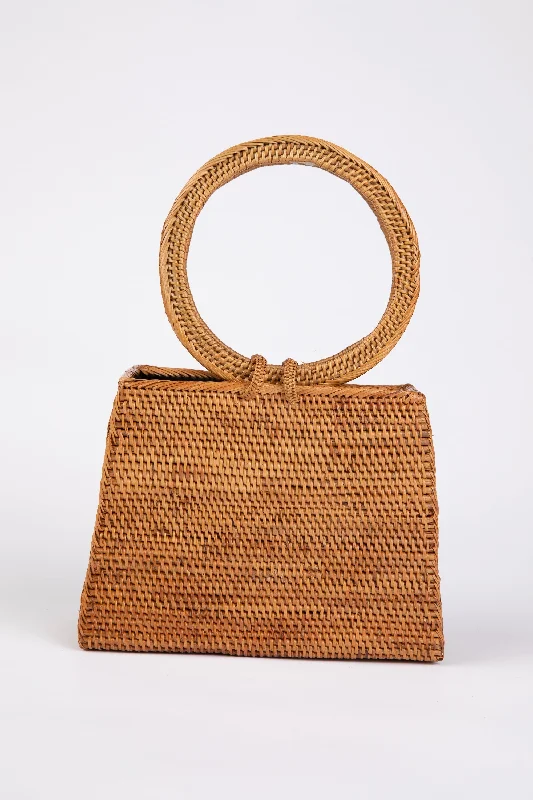 Women's Lizard - Print Clutch in Brown for a Chic LookCali Basket (Natural)