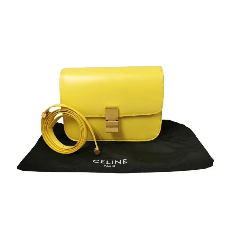 Women's Shoulder Bag with Adjustable Strap in Pink for ComfortCeline Classic Medium Yellow Box Calfskin