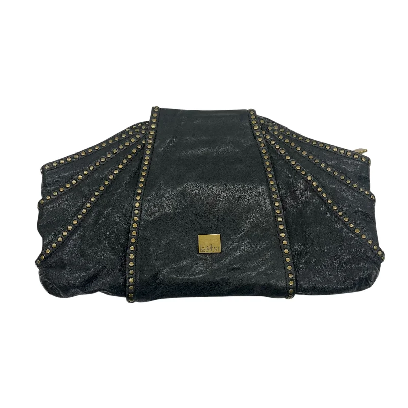 Leather Clutch with Chain Strap in Black for Cocktail PartiesClutch By Kooba In Black, Size:Large