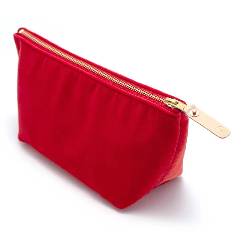 Large Sequin Clutch in Gold for Red - Carpet EventsVelvet Travel Clutch-Cherry Red