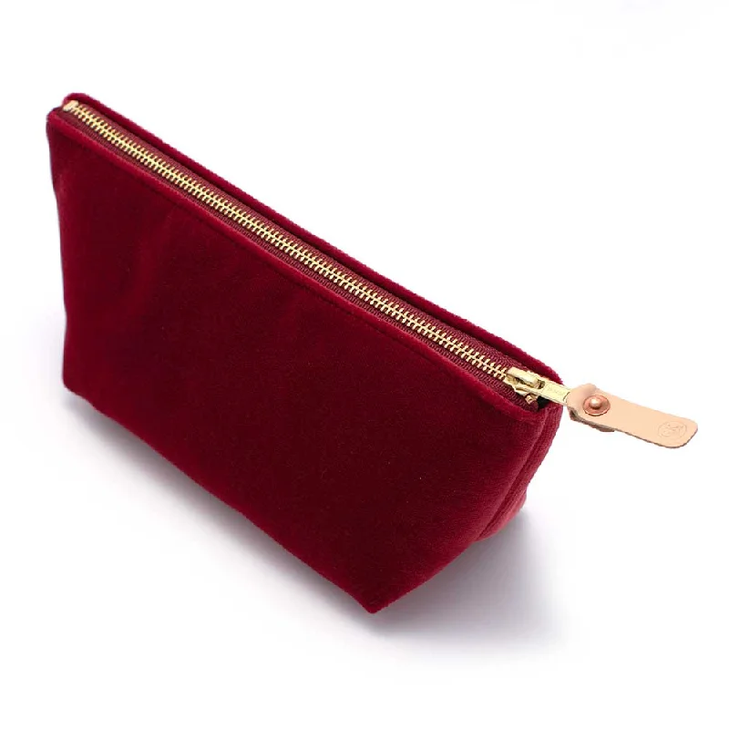 Floral - Printed Satin Clutch in Pink for Spring GalasVelvet Travel Clutch-Scarlet