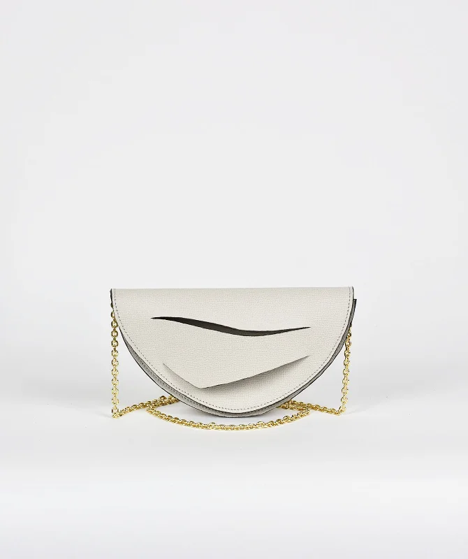 Women's Shoulder Bag with Faux Fur Strap in White for Winter StyleDune Chain Bag Táska - Off White - Mini / Standard