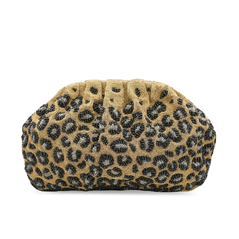 Large Sequin Clutch in Gold for Red - Carpet EventsFierce Clutch - Animal print clutch bag for day and night