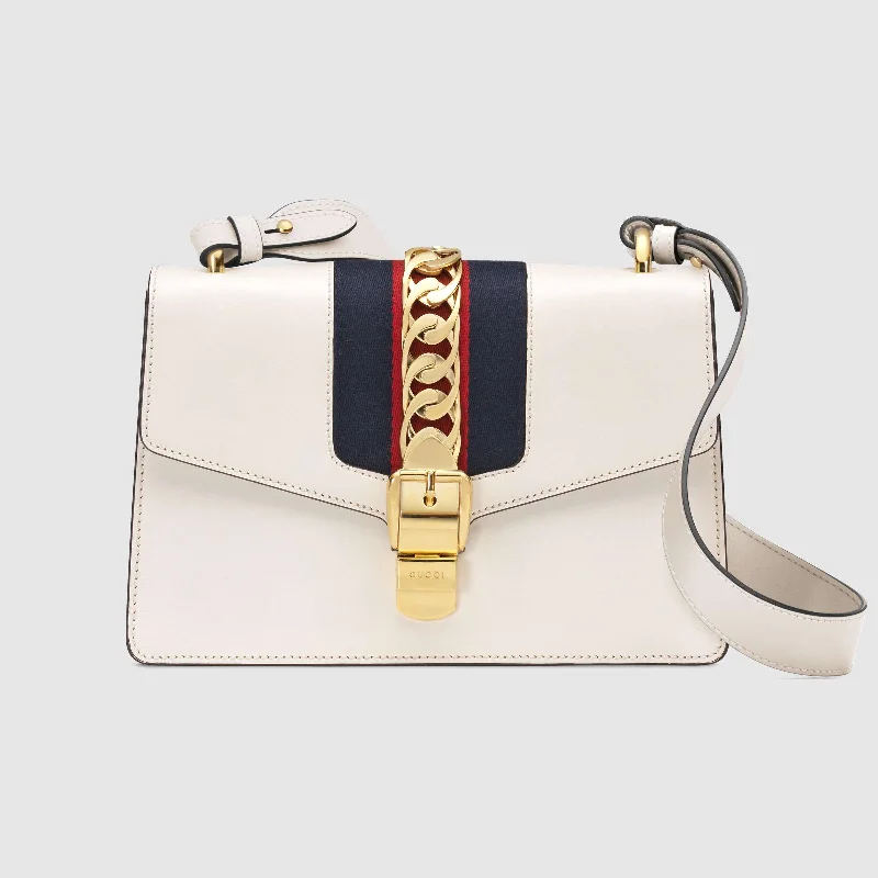 Quilted Shoulder Bag in Cream for a Classic and Elegant LookGucci Sylvie Mini Leather Chain Shoulder Bag