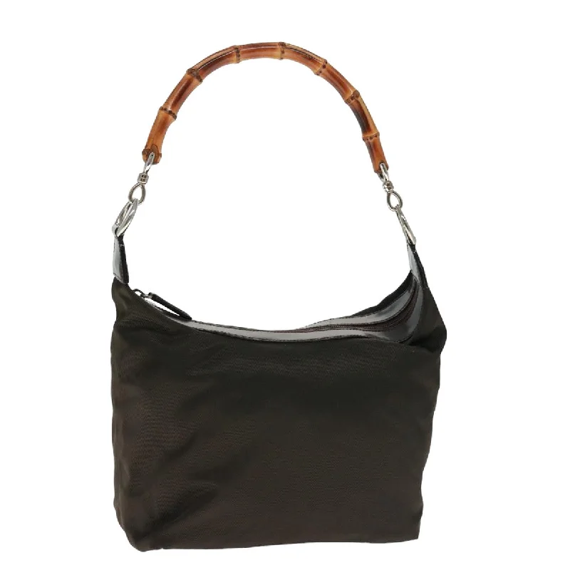 Canvas and Leather Combo Shoulder Bag in Tan for a Rustic LookGucci --  Synthetic Shoulder Bag (Pre-Owned)