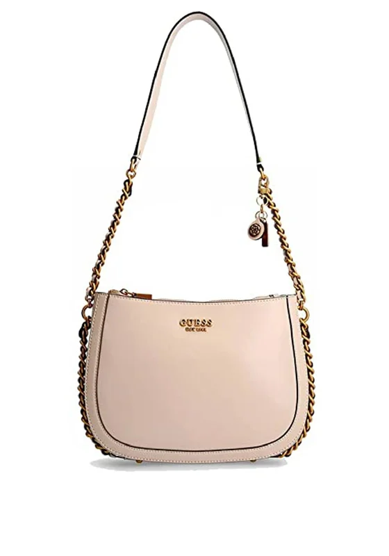 Quilted Shoulder Bag in Cream for a Classic and Elegant LookGuess Abey Smooth Finish Chain Side Shoulder Bag, Light Rum