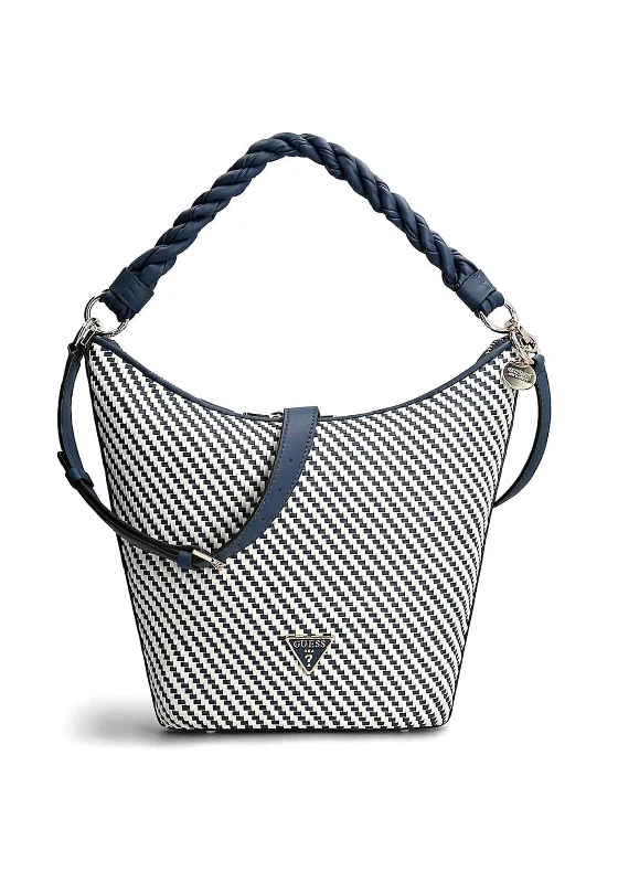 Quilted Shoulder Bag in Cream for a Classic and Elegant LookGuess Hassie Hobo Bag, Navy & White