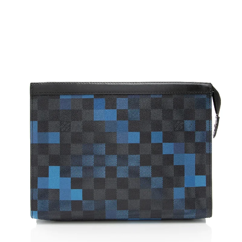 Women's Small Beaded Clutch in Silver for New Year's Eve PartyLouis Vuitton Damier Graphite Pixel Voyage MM Pochette