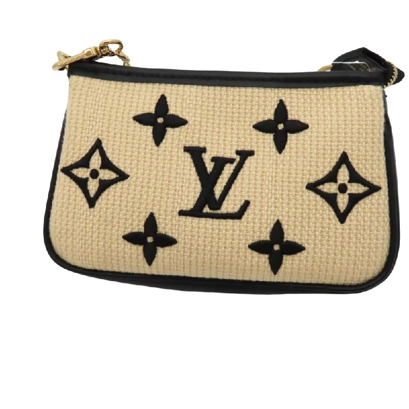 Women's Faux Fur Clutch in White for Winter BallsLouis Vuitton Mini Pochette Accessoire Beige Black