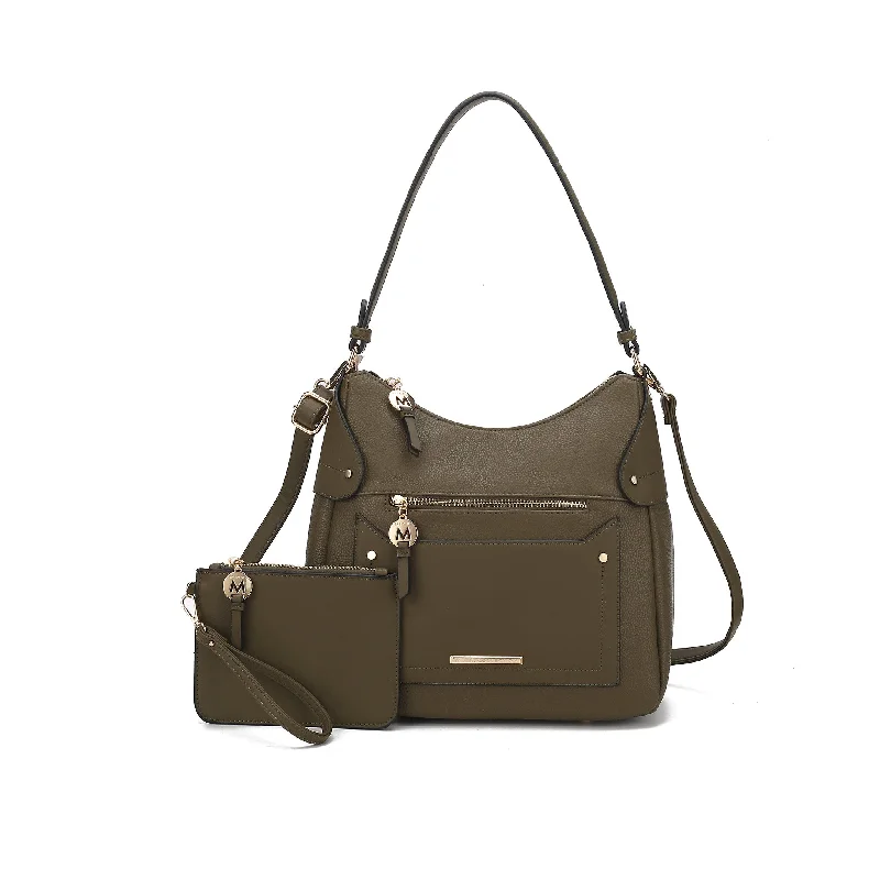 Canvas and Leather Combo Shoulder Bag in Tan for a Rustic LookMaeve Shoulder Bag and Set