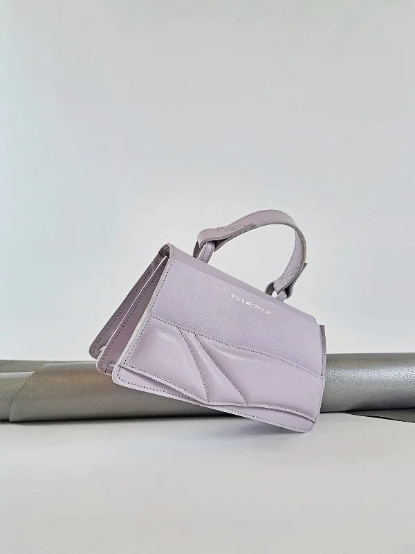 Canvas and Leather Combo Shoulder Bag in Tan for a Rustic LookMini Balance Bag - Soft Lilac - Personalization