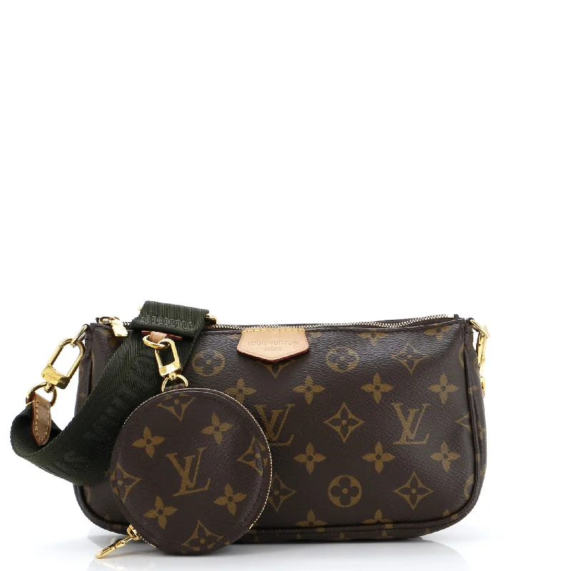 Quilted Leather Crossbody Bag in Cream for a Classic and Elegant AppearanceMulti Pochette Accessoires Monogram Canvas