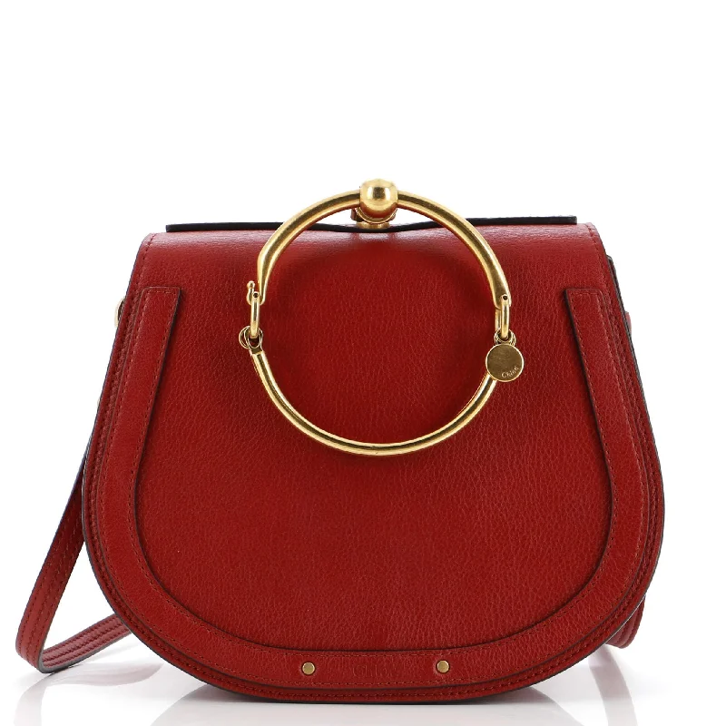 Women's Crossbody Bag with Zippered Pocket on the Back in Red for SecurityNile Crossbody Bag Leather Medium