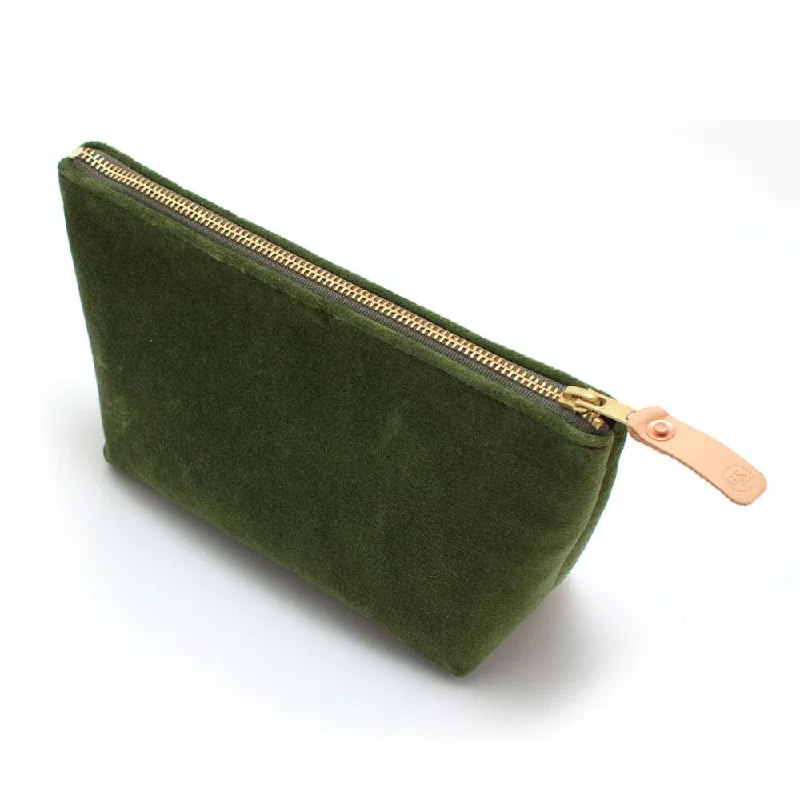 Pearl - Embellished Clutch in Cream for Bridal ShowersVelvet Travel Clutch-Olive