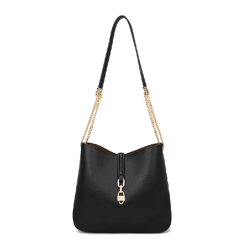 Suede Shoulder Bag in Pink with Tassel Accents for Casual OutingsPalomino Dioni Shoulderbag - Black