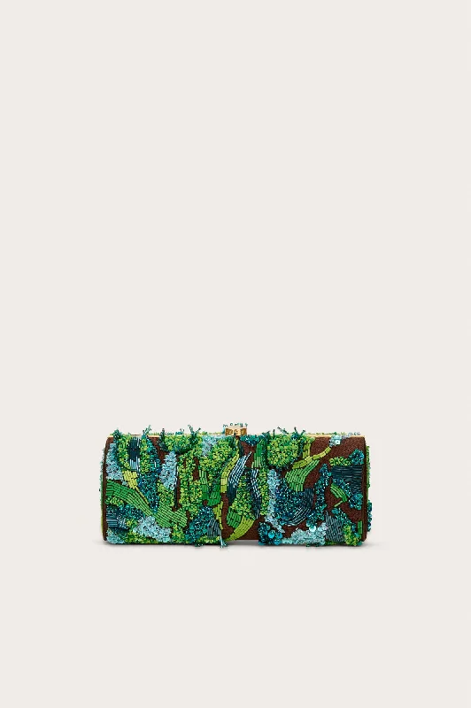 Printed Silk Shoulder Bag in Red for a Pop of ColorPIPER CLUTCH - TULIP MULTI