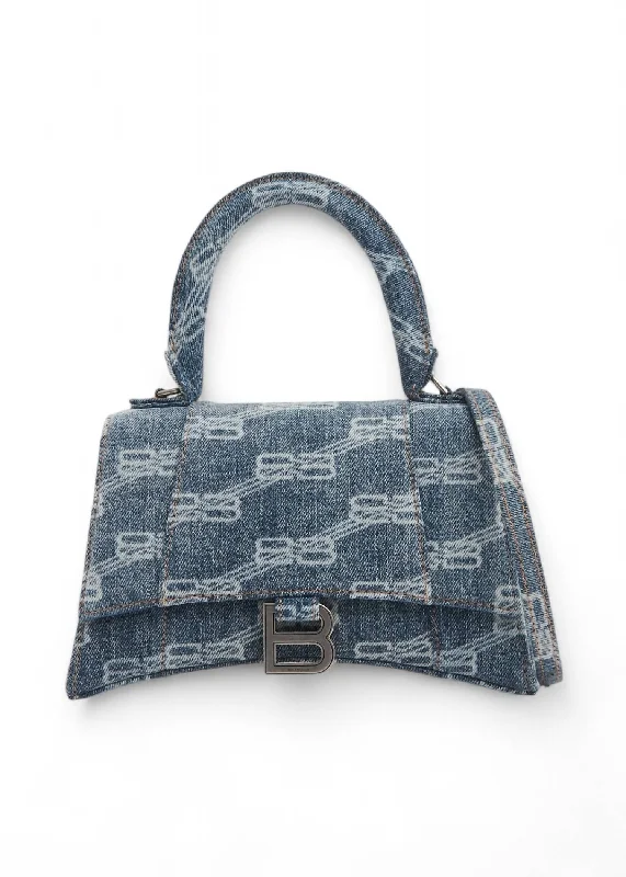 Geometric - Printed PVC Crossbody Bag in Multicolor for Trendy Street StylePre-Loved Hourglass Bag In Blue Denim