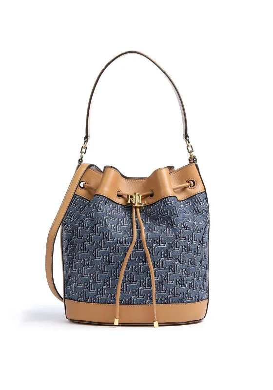 Quilted Shoulder Bag in Cream for a Classic and Elegant LookRalph Lauren Andie Large Bucket Bag, Denim Blue