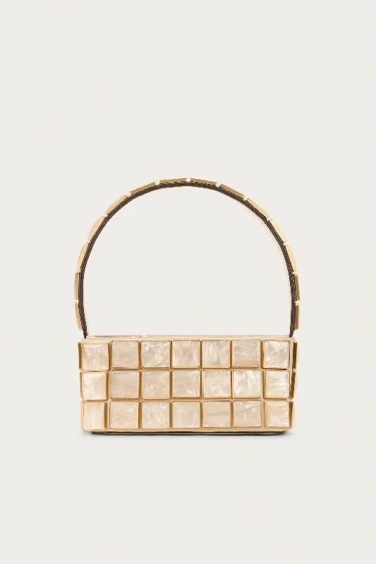 Shoulder Bag with Geometric Pattern in Multicolor for a Contemporary StyleROMY SHOULDER BAG - IVORY