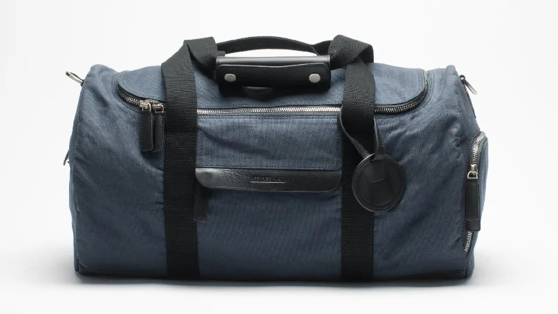 Minimalist Canvas Laptop Bag with Padded Interior for ProtectionSmall Weekend Bag Blue