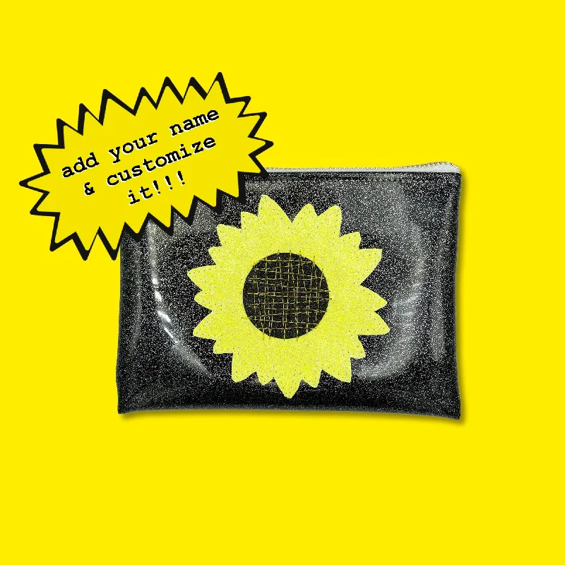 Lace - Trimmed Satin Clutch in Ivory for Garden WeddingsSunny Sunflower Midi Clutch! 🌻 Radiate Joyful Style!