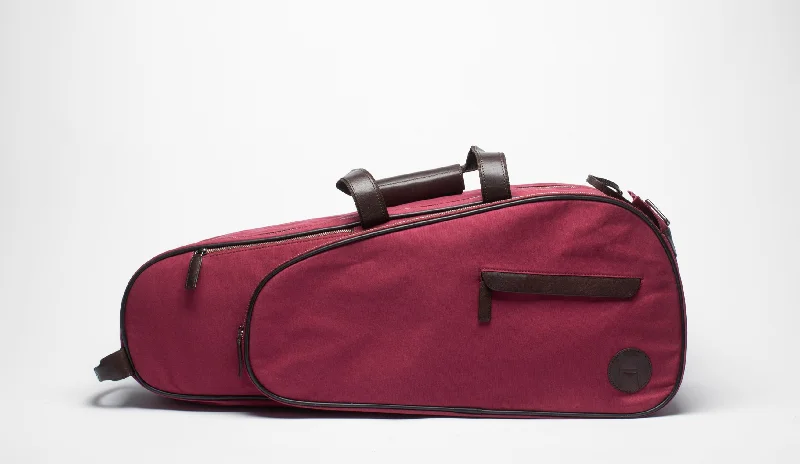 Heavy - Duty Canvas Tool Bag with Multiple Compartments for DIY EnthusiastsTennis Racket Bag Burgundy