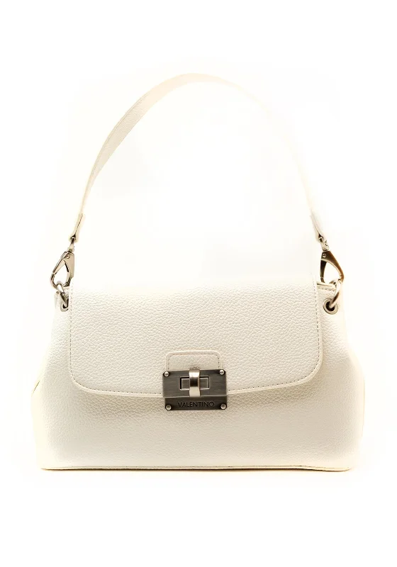 Vegan Leather Shoulder Bag in Gray for Ethical Fashion LoversValentino Handbags Branca Small Shoulder Bag, White